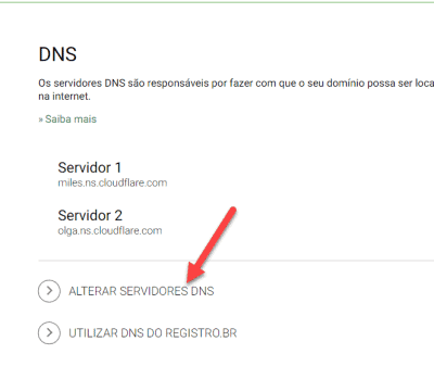 Como alterar o servidor DNS no registro.br